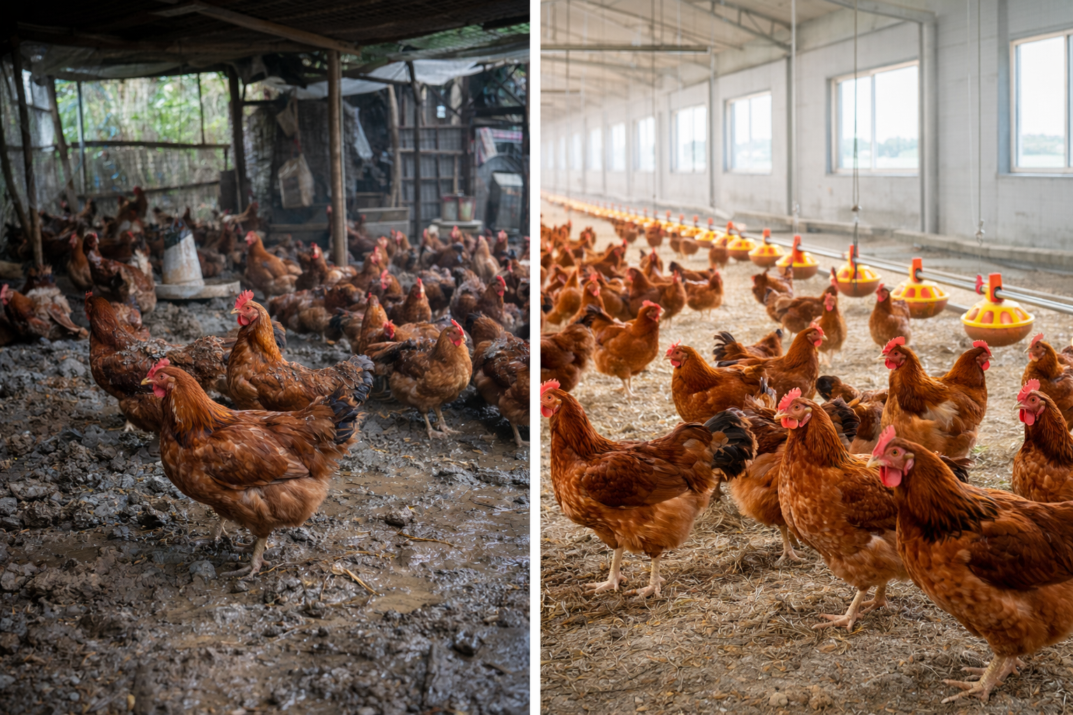 傳統飼養 vs 倍力素方案對比圖